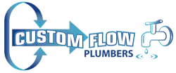 custom flow plumbers logo